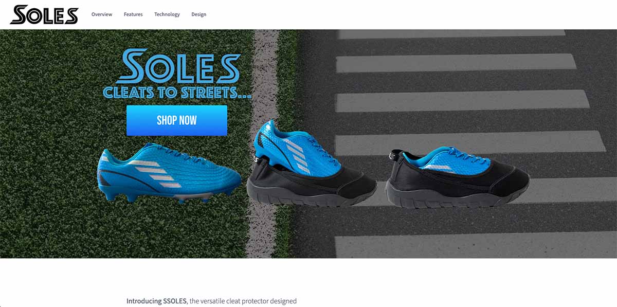 A screenshot of https://ssoles.com/