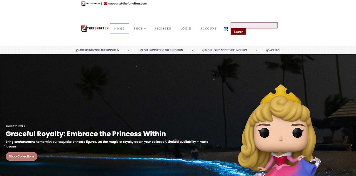 A screenshot of https://thefunoffun.com/